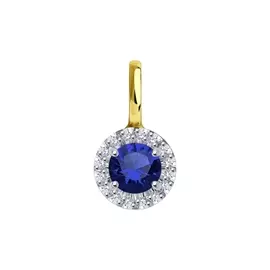 Подвеска из желтого золота с фианитами swarovski 035907