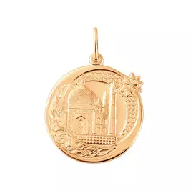 Подвеска «Мусульманская мечеть» из красного золота 35-0487-11-00