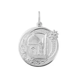 Подвеска «Мусульманская Мечеть» из серебра с родированием 35-0487-23-00