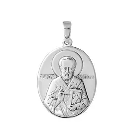 Подвеска Николай Чудотворец из серебра с чернением 35-0293-24-00