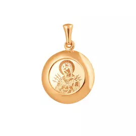 Подвеска Семистрельная Икона Божией Матери из красного золота 35-0538-11-63