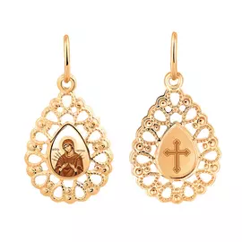 Подвеска (Семистрельная Икона Божией Матери) из красного золота 35-0578Л-11-63