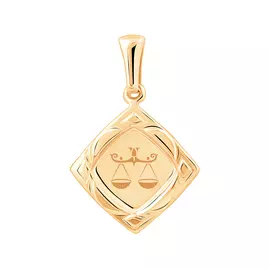 Подвеска «Весы» из красного золота 35-0537-11-67