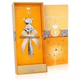 Погремушка "Медведь" из серебра без футляра 1GIO301C