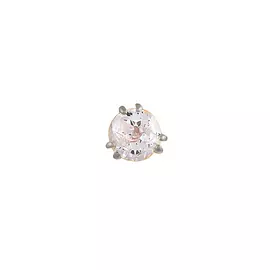 Серьга-пусет одиночная из красного золота с фианитом 21-0947-11-01