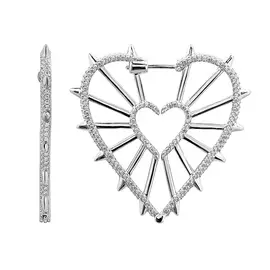 Серьга пусет одиночный Фианит И2-1413-23-01