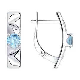 Серьги из серебра с топазами 94-320-00793-1