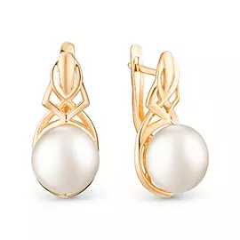 Серьги из красного золота с жемчугом 32210A1