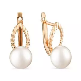 Серьги из желтого золота с жемчугом 22442Y1