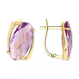 Серьги из красного золота с аметистами 51-320-00803-1