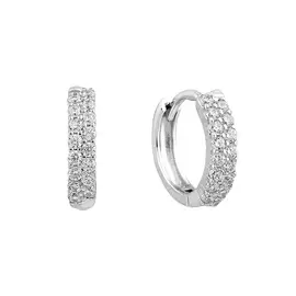 Серьги из серебра с фианитами с родированием SE0085401 10.0