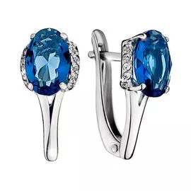 Серьги из серебра с фианитом с3340р