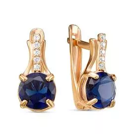 Серьги из серебра с фианитом с3213пц