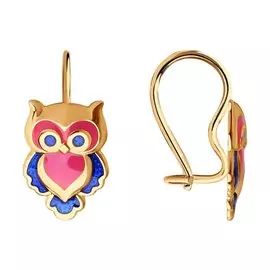 Серьги из красного золота 027349