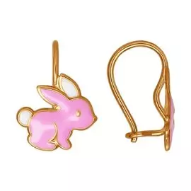 Серьги из красного золота 027340