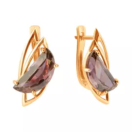 Серьги из красного золота с ситалами 727064