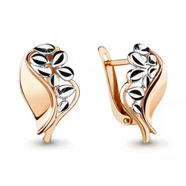 Серьги из красного золота с алмазной огранкой 33622.1