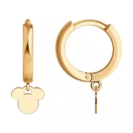 Серьги из красного золота 029086