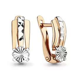 Серьги из красного и белого золота 33433