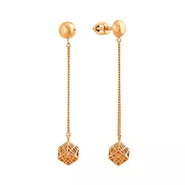 Серьги из красного золота 3743