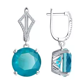 Серьги из серебра с фианитом 94-121-00524-2