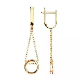 Серьги из красного золота 029018