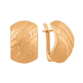 Серьги из красного золота с алмазной гранью 25-0328-11-63