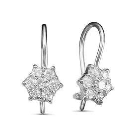 Серьги из серебра с фианитом с3298р