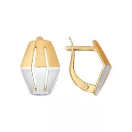 Серьги из красного и белого золота 026777