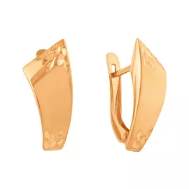 Серьги из красного золота с алмазной огранкой 25-0609-11-61