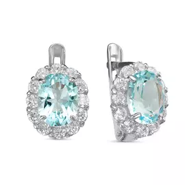 Серьги из серебра с фианитом с3048р