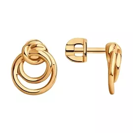 Серьги из серебра с позолотой и родированием 93020957