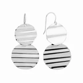 Серьги из серебра с родированием И2-682-23-00