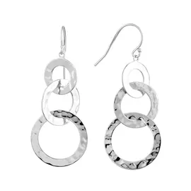 Серьги из серебра с родированием И2-678-23-00