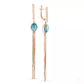 Серьги из красного золота с топазами 02-2-944-1300-010