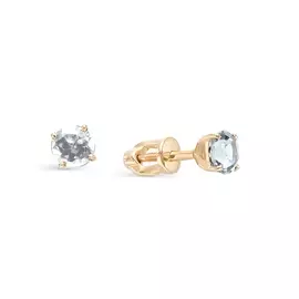 Серьги из красного золота с горным хрусталем 05-1-012-5800-010