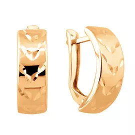 Серьги из серебра в позолоте с алмазной гранью 25-0324-25-63