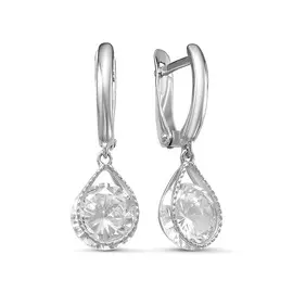 Серьги из серебра с фианитом с3281р