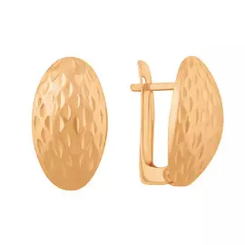 Серьги из красного золота с алмазной гранью 25-0323-11-61