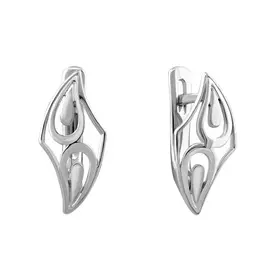 Серьги из серебра с родированием 20-0929-23-01