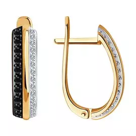 Серьги из красного золота с бриллиантами 7020082