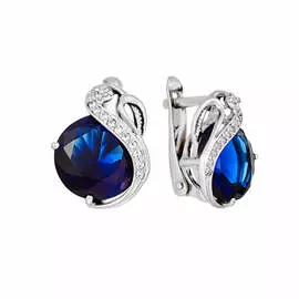 Серьги из серебра с фианитом с3033р