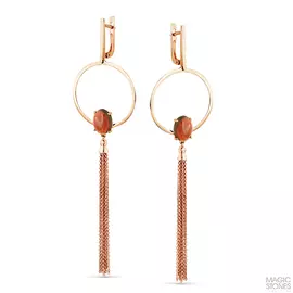 Серьги из красного золота с гранатами 02-2-803-0300-010