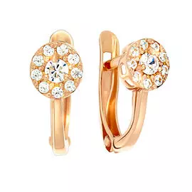 Серьги из серебра с фианитом с105022п