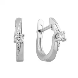 Серьги из белого золота с бриллиантами S00116E-12-02