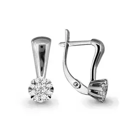 Серьги из белого золота с бриллиантами 941463