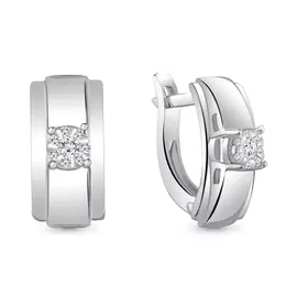 Серьги из белого золота с бриллиантами 941627