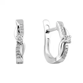 Серьги из белого золота с бриллиантами S00172E-12-02