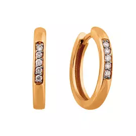 Серьги из красного золота с бриллиантами 21-9073-11-02