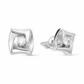 Серьги из белого золота с бриллиантами 22716-200